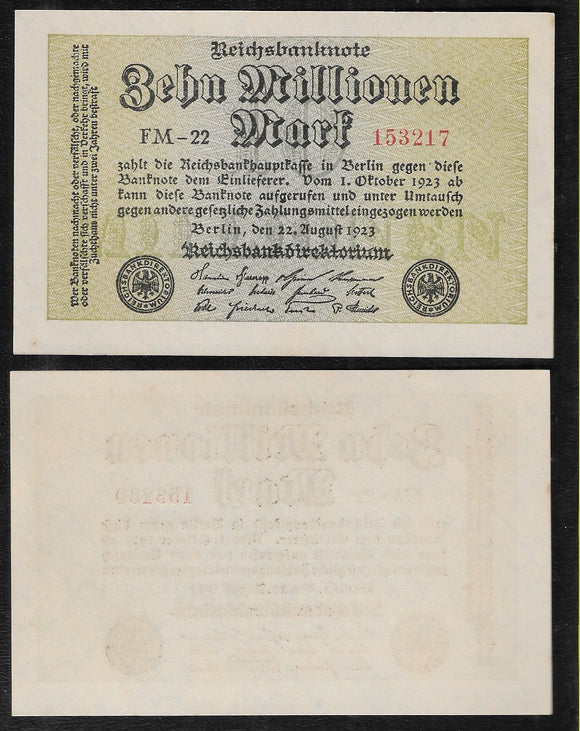 10 Million Marks, Germany, 1923