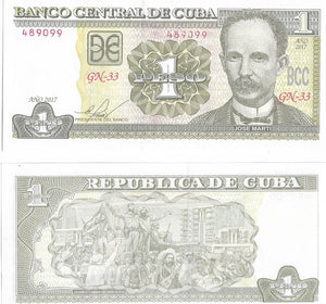 1 Peso, Cuba, 2017, Fidel Castro